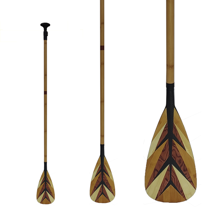 Full carbon with Bamboo/veneer paddles -Carbon P100B